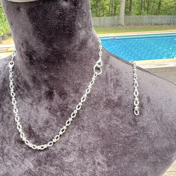 Multiple Looks 3 Strand Orange & Silver Long Statement Necklace Premier Designs - Picture 16 of 16